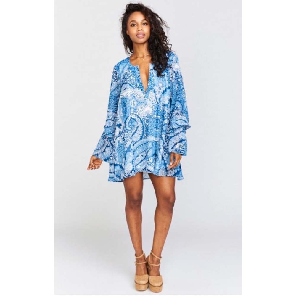 NWT 💙 Show Me Your Mumu Perveen Paisley Tunic - Picture 1 of 8